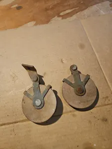 Pair Of Vintage Aircraft Pulley Brackets Aileron Piper Aeronca